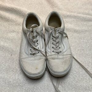 Vans Women's White Sneakers worn